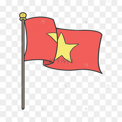 越南国旗的卡通画