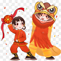 2019年新年迎新春舞狮男孩和绣球17