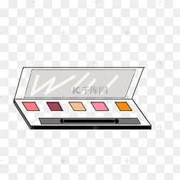 眼影盘的卡通插画