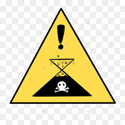 小心有毒卡通插画