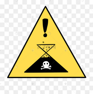 小心有毒卡通插画