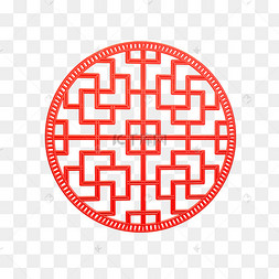 png下载psd花枝装饰中式古风古典窗格窗户圆形下载 png下载psd中国风