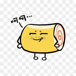 美食餐饮q版驴打滚无语干笑免抠pn