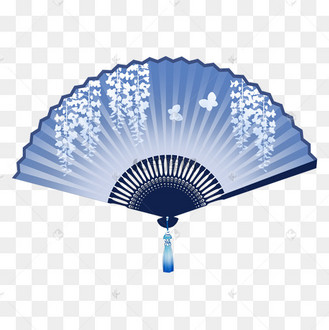蓝色扇子图片_蓝色扇子设计图片素材大全-千库网
