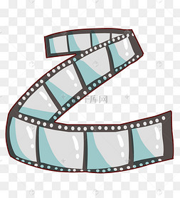 电影胶卷卡通插画