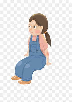snap商用可爱的日系风格小女孩created with snap商用卡通简约可爱坐