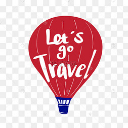 假日旅行简约英文花体字