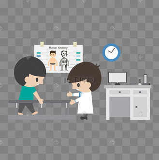 卡通检查身体矢量素材