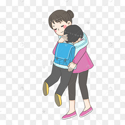 母亲节拥抱母亲