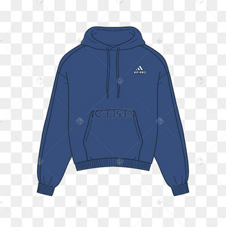 蓝色运动卫衣