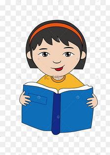 假期教育培训宣传单装饰读书女孩卡通人物形象png