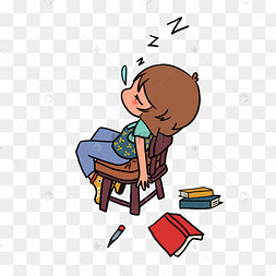 儿童睡觉流口水的卡通