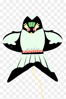 可爱的小燕子风筝下载 png下载psd创意橙色风筝插画下载 png下载psd