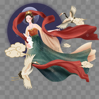 中秋八月十五中国古典仙女嫦娥仙子