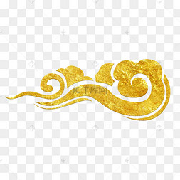 中国风传统烫金花纹祥云装饰图之