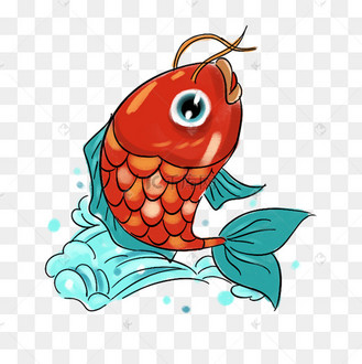 好运锦鲤手绘插画