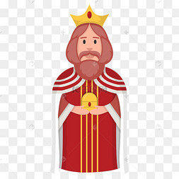 卡通矢量国王简约奇幻童话