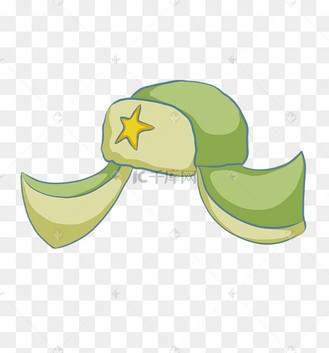 雷锋帽小清新卡通png素材