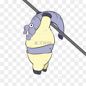 穿黄色衣服的大象