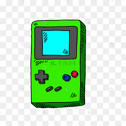 儿童玩具游戏机矢量图