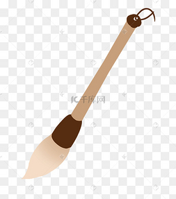 卡通古风毛笔插画