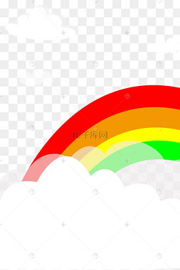 儿童节云朵彩虹背景图下载 png下载psd彩虹emoji立体感可爱图案下载