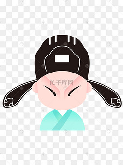 中国传统戏曲京剧人物小生手绘卡通元素京剧戏曲人物生旦净末丑小生