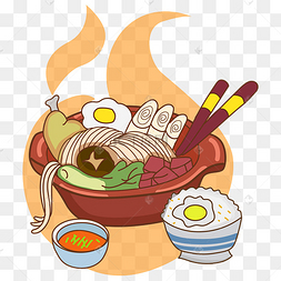 png下载eps武汉热干面抗疫矢量图下载 png下载ai矢量手绘卡通面条下载
