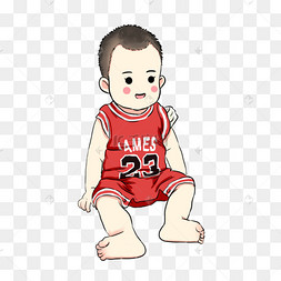 篮球卡通小孩