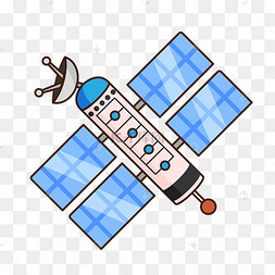 简约风格太空卫星空间站