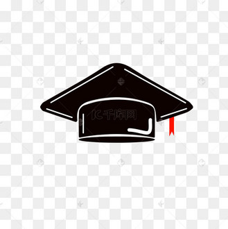 博士帽黑白红色帽子免扣素材毕业学习教育学校大学