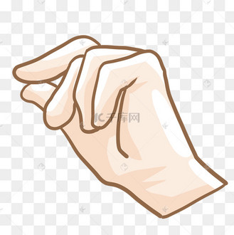 捏手指手势卡通插画