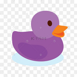 紫色鸭子素材免扣png