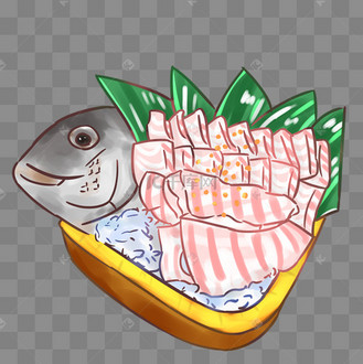 新年过年聚餐美味食物生鱼片鱼生餐点饮食