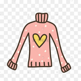 手绘卡通风格女士毛衣