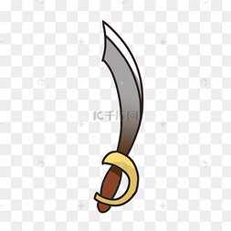 古代大刀卡通金属