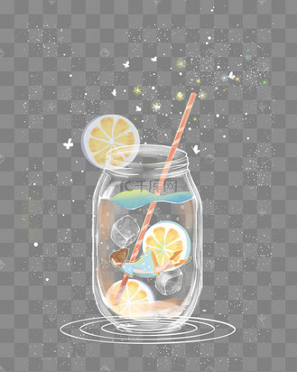 柠檬汽水夏日少女