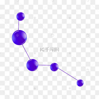 矢量卡通手绘医学分子链状结构图免抠图png