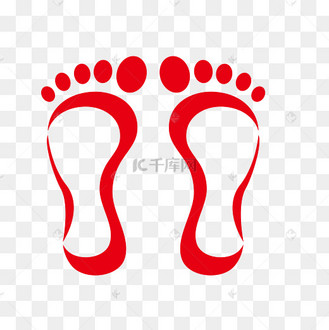 彩色蓝粉男女婴儿脚印脚丫