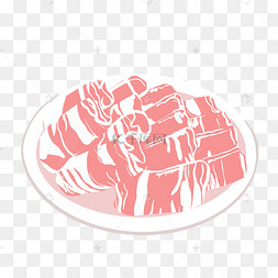 手绘食物,螃蟹,卡通火锅