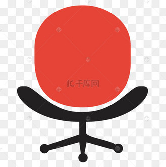 转椅办公椅手绘创意矢量免抠图png