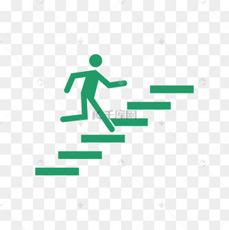 上楼梯矢量小人卡通