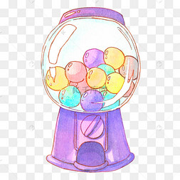 扭蛋童年优惠卷绿色的扭蛋机手绘插画漂亮的扭蛋机手绘插画六一儿童节