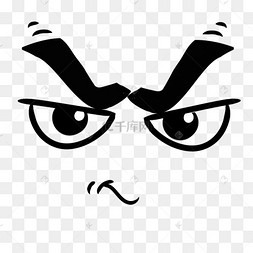 矢量发怒眼神卡通眼镜