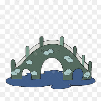 小桥流水复古小桥古风断桥