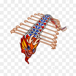 风筝漂亮的风筝手绘插画手绘彩色风筝插画2个扁平风格的风筝红色三