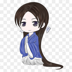 古代人物汉服q版插画