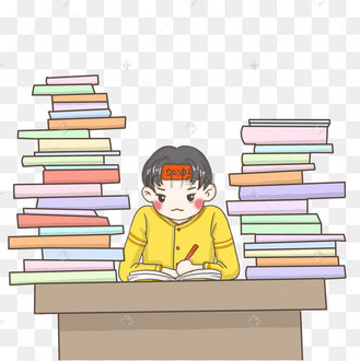 考试加油埋头学习png