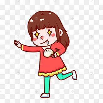 吃货女生包子流口水
