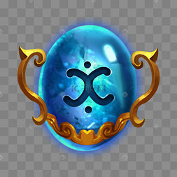 原画游戏蓝色元素宝石